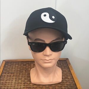 Black Cap with Yin Yang Symbol
